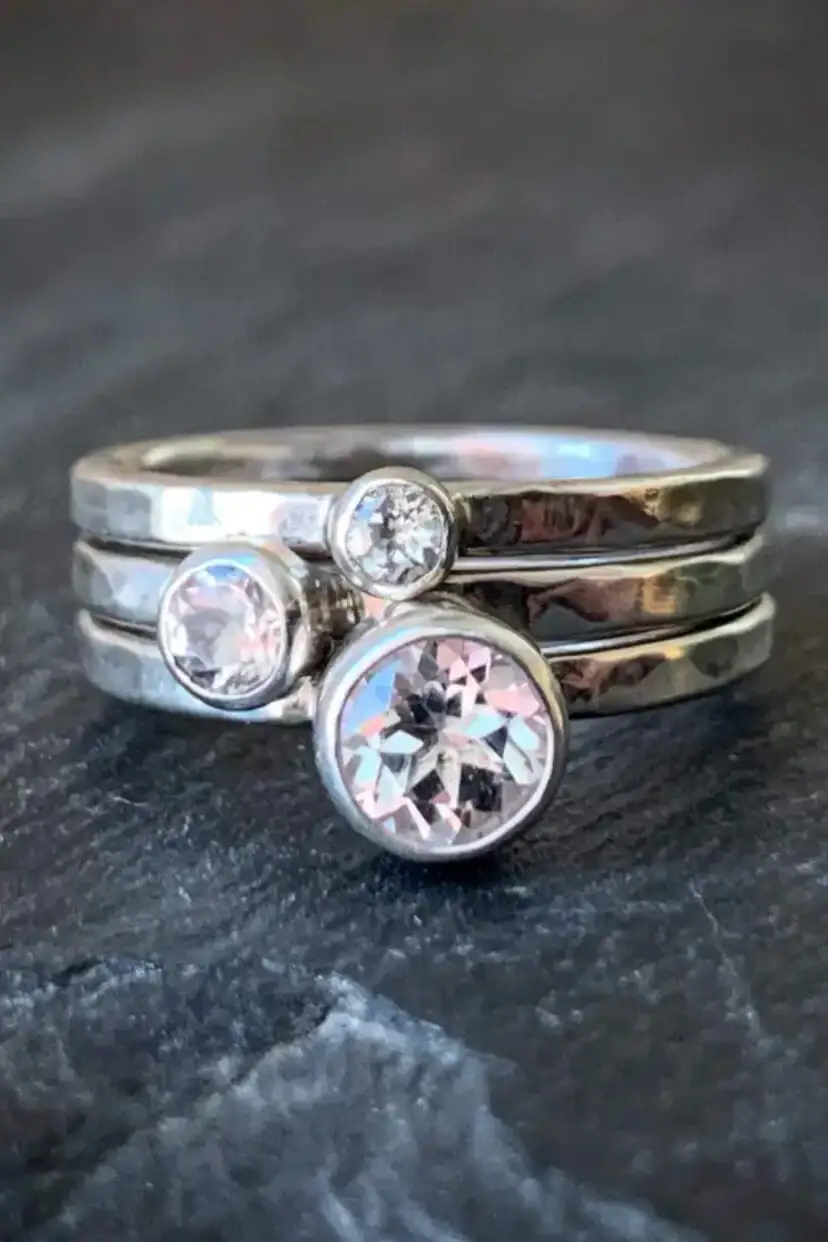 Raegan Hough Metalsmith Stone Stack Ring 4 Raegan Hough Metalsmith Stone Stack Ring - Image 2