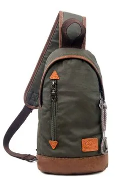 TSD Brand Unisex Urban Coated Canvas Sling Bag