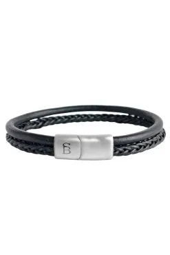 Steel & Barnett Silver Denby Leather Bracelet -Cheap Swim Sales Store 636af69d5815b5c6b317867d805526fa978ee5996e7de4ed1a3b8f009e6e892a
