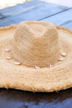 Flora Bella Crochet Raffia And Shell Sunhat