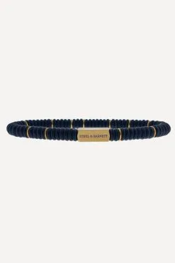 Steel & Barnett Stones Two Tone Bracelet