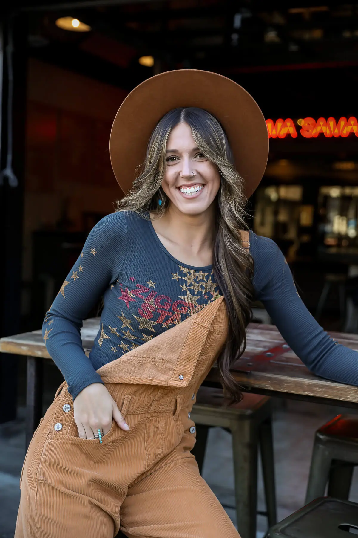 Daydreamer Ziggy Stardust Long Sleeve Thermal Crop 3 Daydreamer Ziggy Stardust Long Sleeve Thermal Crop