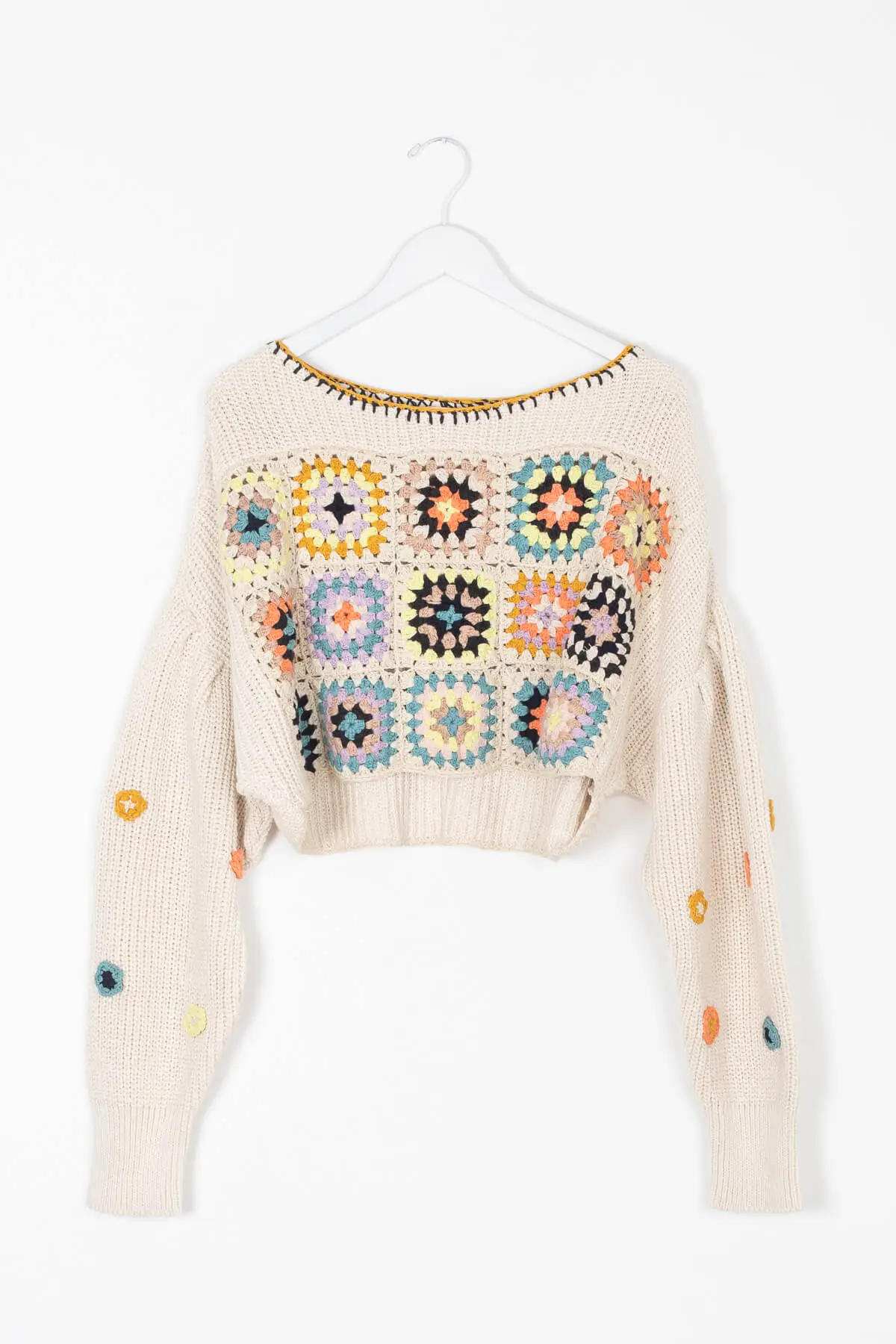 FREE PEOPLE Dahlia Crochet Pullover Sweater 4 FREE PEOPLE Dahlia Crochet Pullover Sweater - Image 2