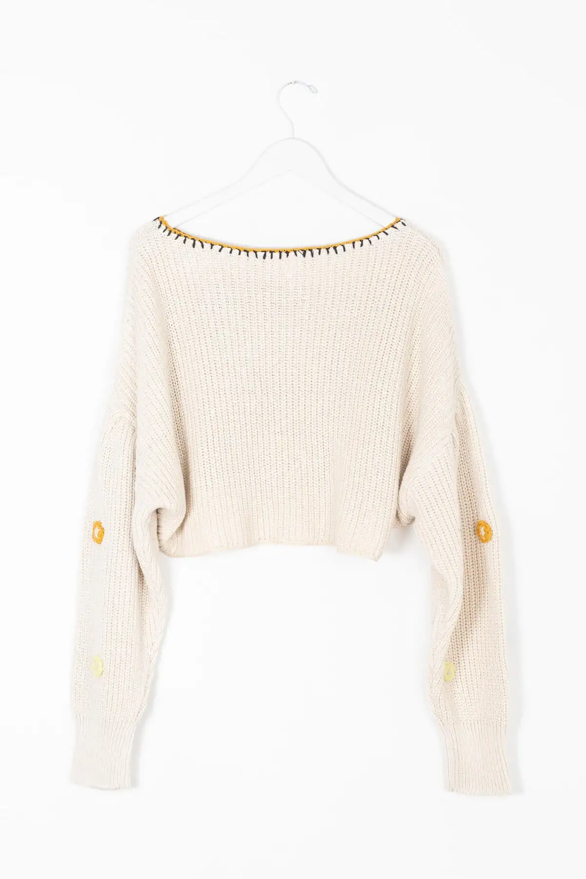 FREE PEOPLE Dahlia Crochet Pullover Sweater 5 FREE PEOPLE Dahlia Crochet Pullover Sweater - Image 3