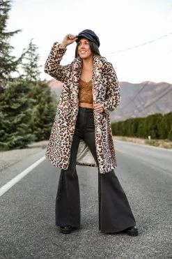 Aratta Leopard Fur Coat