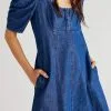 FREE PEOPLE Cheyenne Denim Mini Dress -Cheap Swim Sales Store FreePeopleSpring2023 51of66
