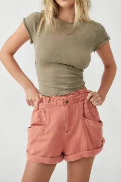 FREE PEOPLE Topanga Cuff Short