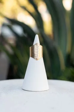 Nashelle Beaded Cuff Ring