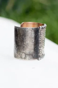 Mikal Winn Brass Cuff Silver Mesh -Cheap Swim Sales Store Kariella Bohemian Boutique 1394