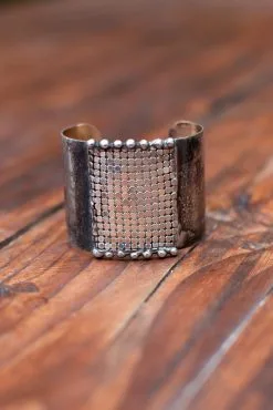 Mikal Winn Brass Cuff Silver Mesh -Cheap Swim Sales Store Kariella Bohemian Boutique 1403