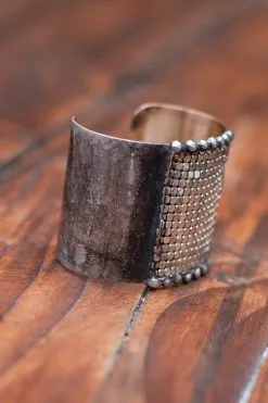 Mikal Winn Brass Cuff Silver Mesh -Cheap Swim Sales Store Kariella Bohemian Boutique 1404