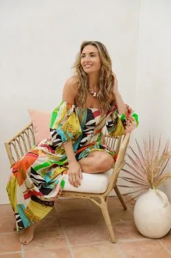 Kariella Kaia Abstract Maxi -Cheap Swim Sales Store Kariella Bohemian Clothes and Swimwear 9520