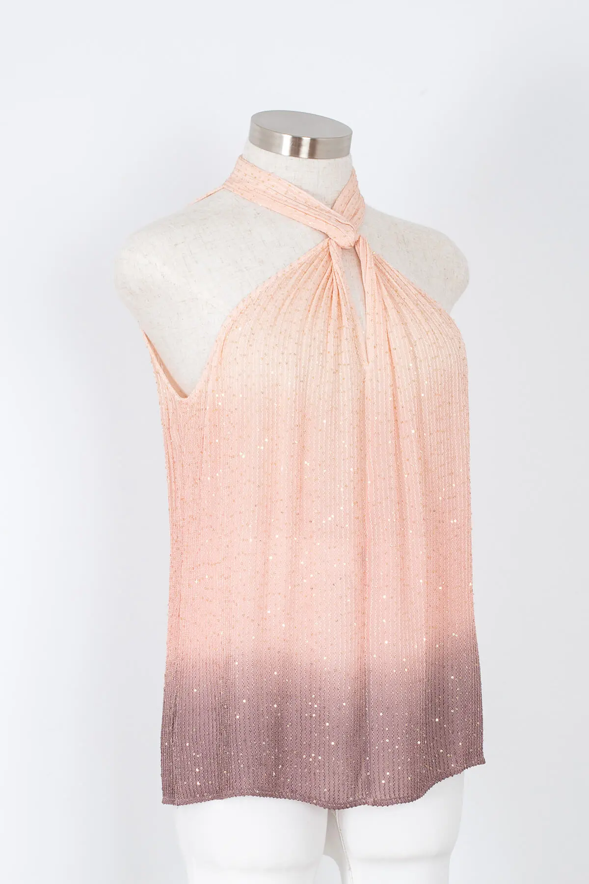 Flora Bella Sequin Crepe Dip Dye Halter Top 5 Flora Bella Sequin Crepe Dip Dye Halter Top - Image 3