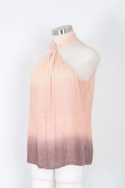 Flora Bella Sequin Crepe Dip Dye Halter Top 10 Flora Bella Sequin Crepe Dip Dye Halter Top -Cheap Swim Sales Store Kariella Bohemian Boutique Ojai 1899