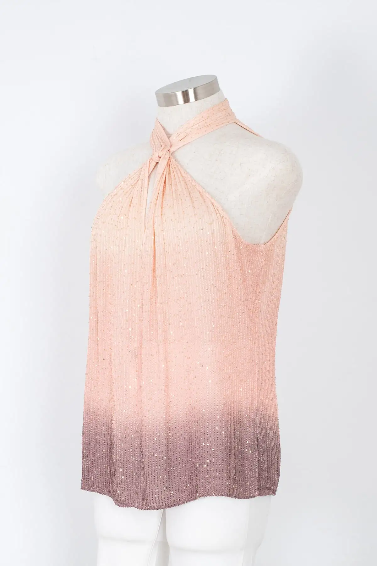 Flora Bella Sequin Crepe Dip Dye Halter Top 6 Flora Bella Sequin Crepe Dip Dye Halter Top - Image 4