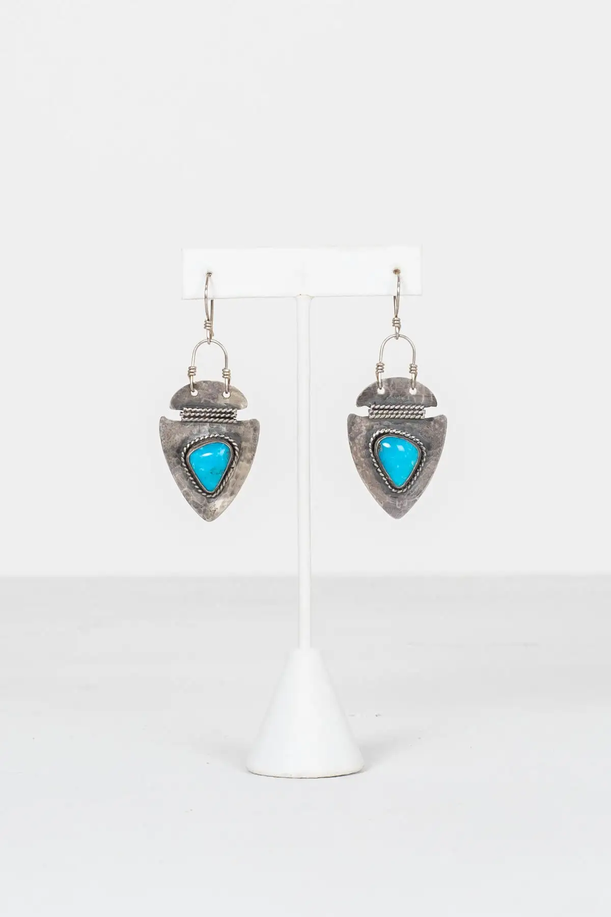 Raegan Hough Metalsmith American Turquoise Arrowhead Earrings 3 Raegan Hough Metalsmith American Turquoise Arrowhead Earrings