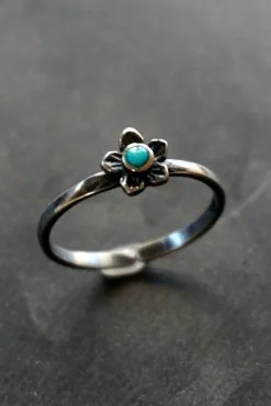 Sowell Jewelry Plumeria Turquoise Ring
