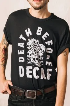 Pyknic Death Before Decaf Unisex Tee