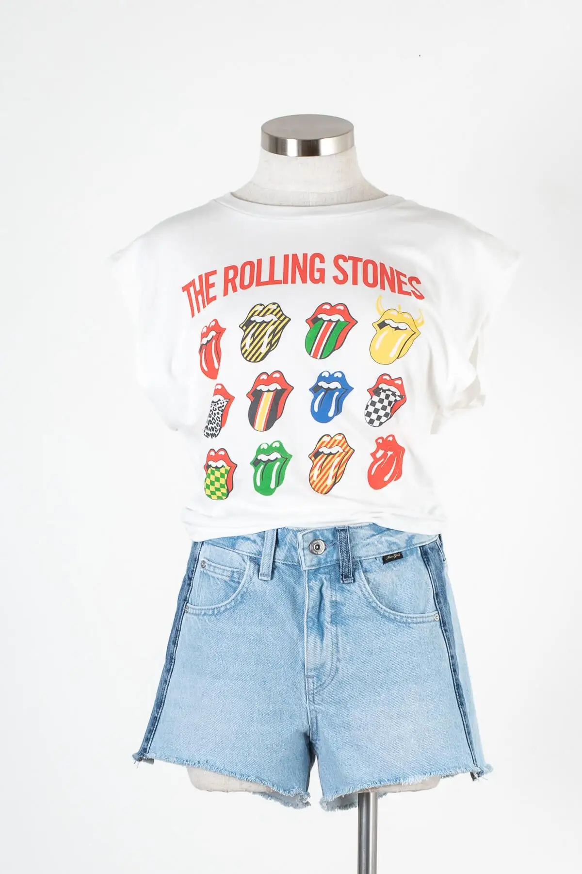 Daydreamer Rolling Stones 12 Tongues Banded Tee 4 Daydreamer Rolling Stones 12 Tongues Banded Tee - Image 2