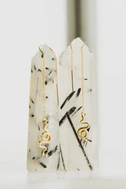 Mineral And Matter Celestial Snake Threader Earring