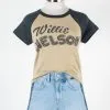 Daydreamer Willie Nelson Rhinestone Shrunken Raglan -Cheap Swim Sales Store Willie nelson rhinestone shrunken raglan kariella 1