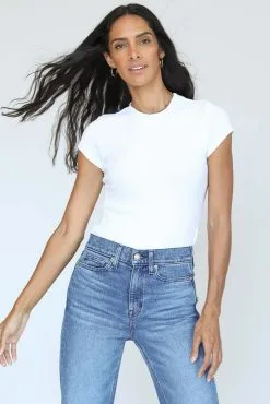Perfect White Tee Jude Ribbed Baby Tee