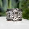 Mikal Winn Silver Mesh Cross Cuff -Cheap Swim Sales Store kariella bohemian boutique ojai 0679
