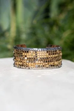 Mikal Winn Small Gold Mesh Cuff