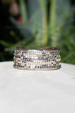 Mikal Winn Small Silver Mesh Cuff -Cheap Swim Sales Store kariella bohemian boutique ojai 0690