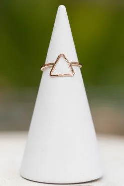 Mineral And Matter Open Triangle Ring